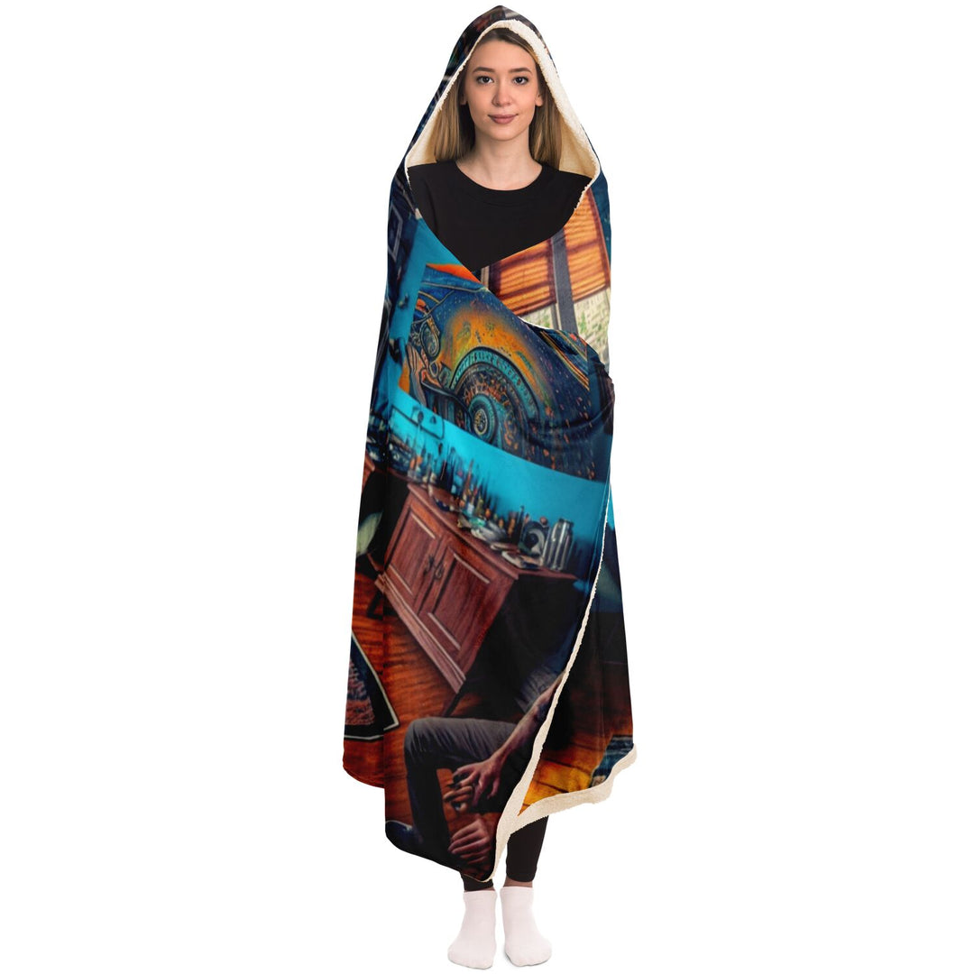 LIVIN ROOM Hooded Blanket | ACIDMATH AI