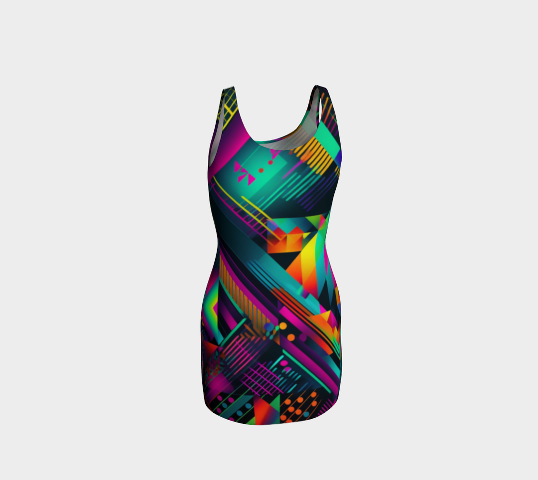 HATCHING BODYCON DRESS  | ACIDMATH AI