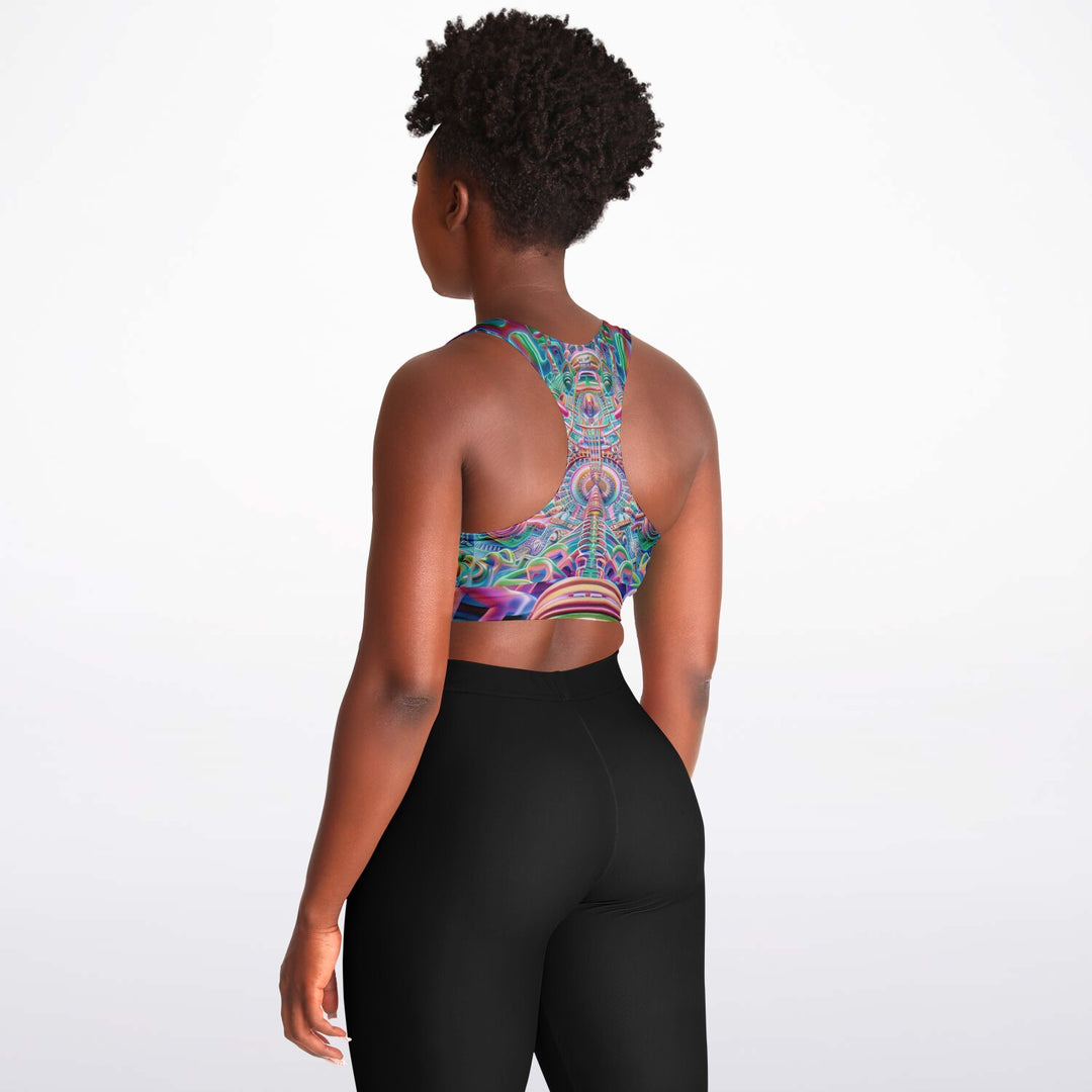 HYPERSPACE Padded Sports Bra - ACIDMATH AI