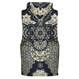 GEOMETRIC GOLD Fashion Drop Armhole Hoodie - MIL ET UNE