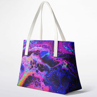 Psychedelic Rainbow Shopper Tote Bag - Psychedelic Pour House