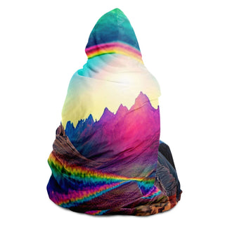 RAINBOW DAY Hooded Blanket | ACIDMATH AI