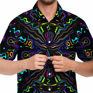 WONKY VISION Short Sleeve Button Down Shirt  | Psychedelic Pour House