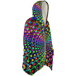 PSYCHEDELIC DOTS Microfleece Cloak - PSYCHEDELIC POUR HOUSE