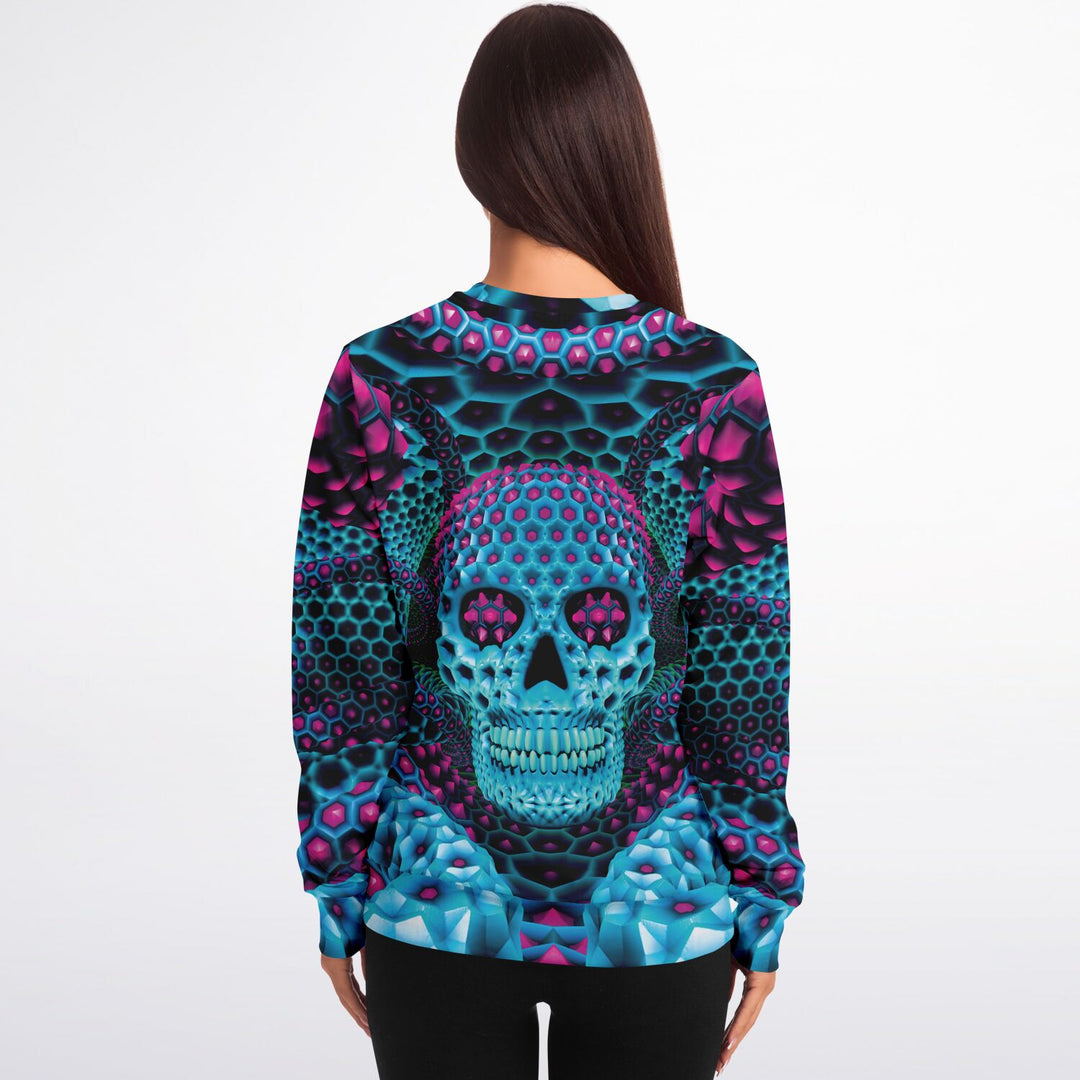CYAN SKULL Fashion Sweatshirt - AOP | PSYPEPPER