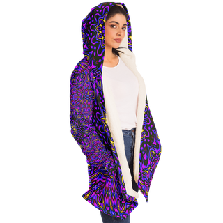 Fuchsia Fields - Imran -Microfleece Cloak - AOP