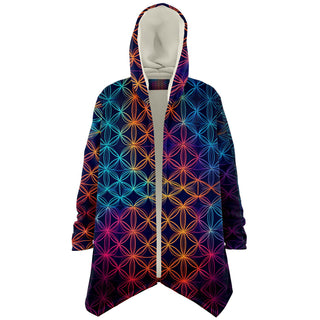 RAINBOW FLOWER Microfleece Cloak | ACIDMATH AI