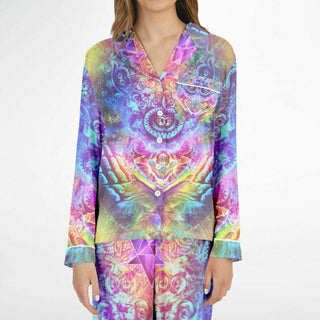 BUTTERLY Women's Satin Pajamas -| SALVIA DROID