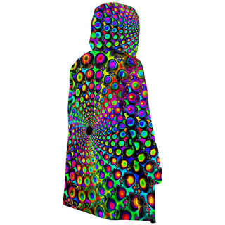 PSYCHEDELIC DOTS Microfleece Cloak - PSYCHEDELIC POUR HOUSE