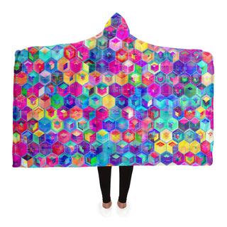 CRYSTALS Hooded Blanket - AOP | ARTDESIGNWORKS