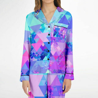 TRIPPIN SHADES Women's Satin Pajamas - AOP | ARTDESIGNWORKS