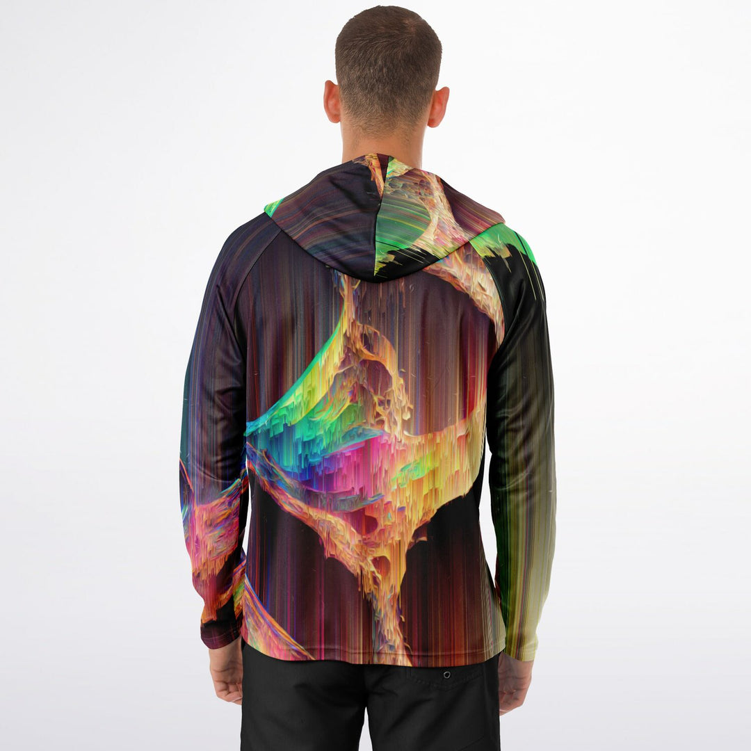 FILAMENT Men's Long Sleeve Hooded Performance Shirt - PSYCHEDELIC POUR HOUSE