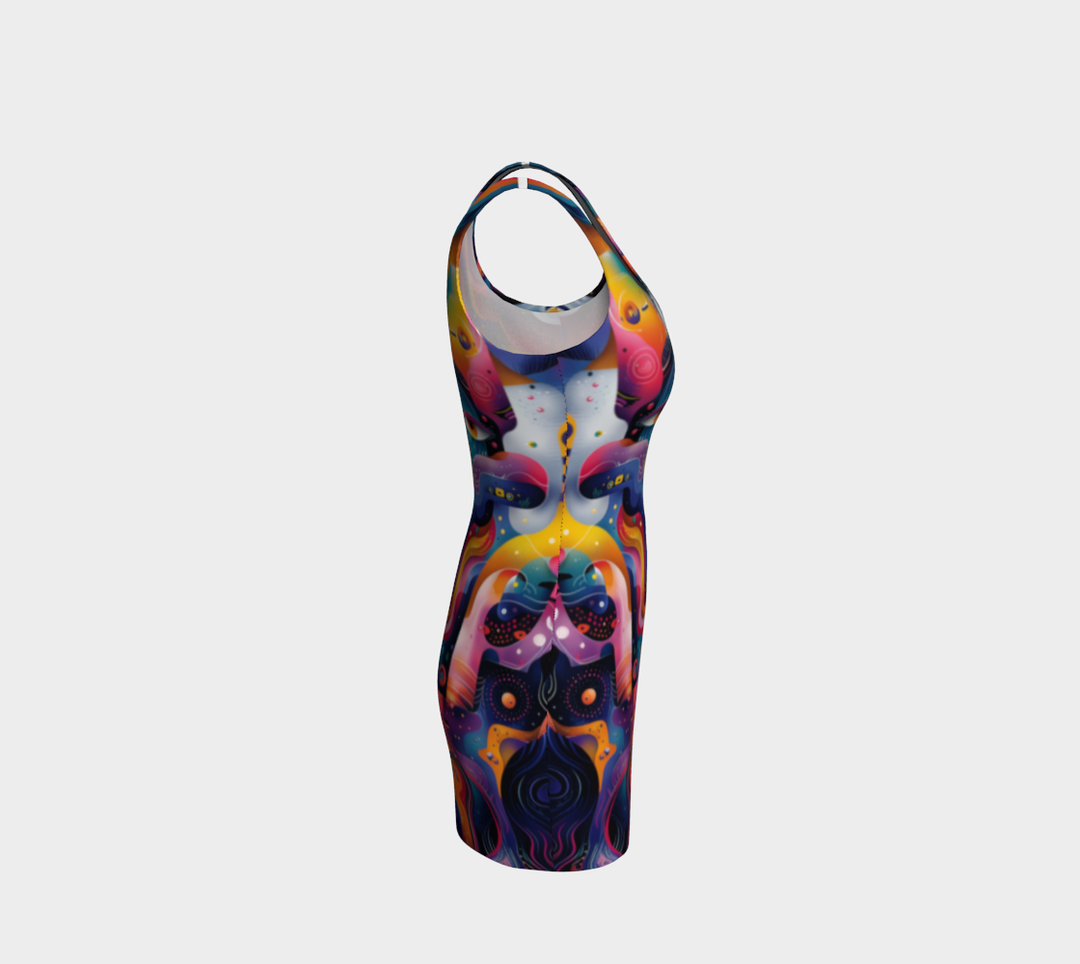 ACID DRIP BODYCON DRESS  | ACIDMATH AI