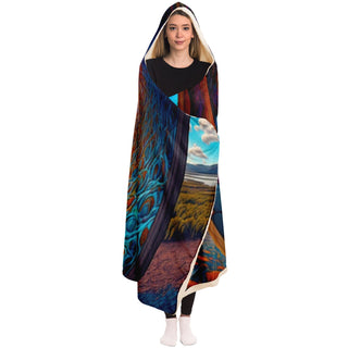 THE TUNNEL Hooded Blanket | ACIDMATH AI