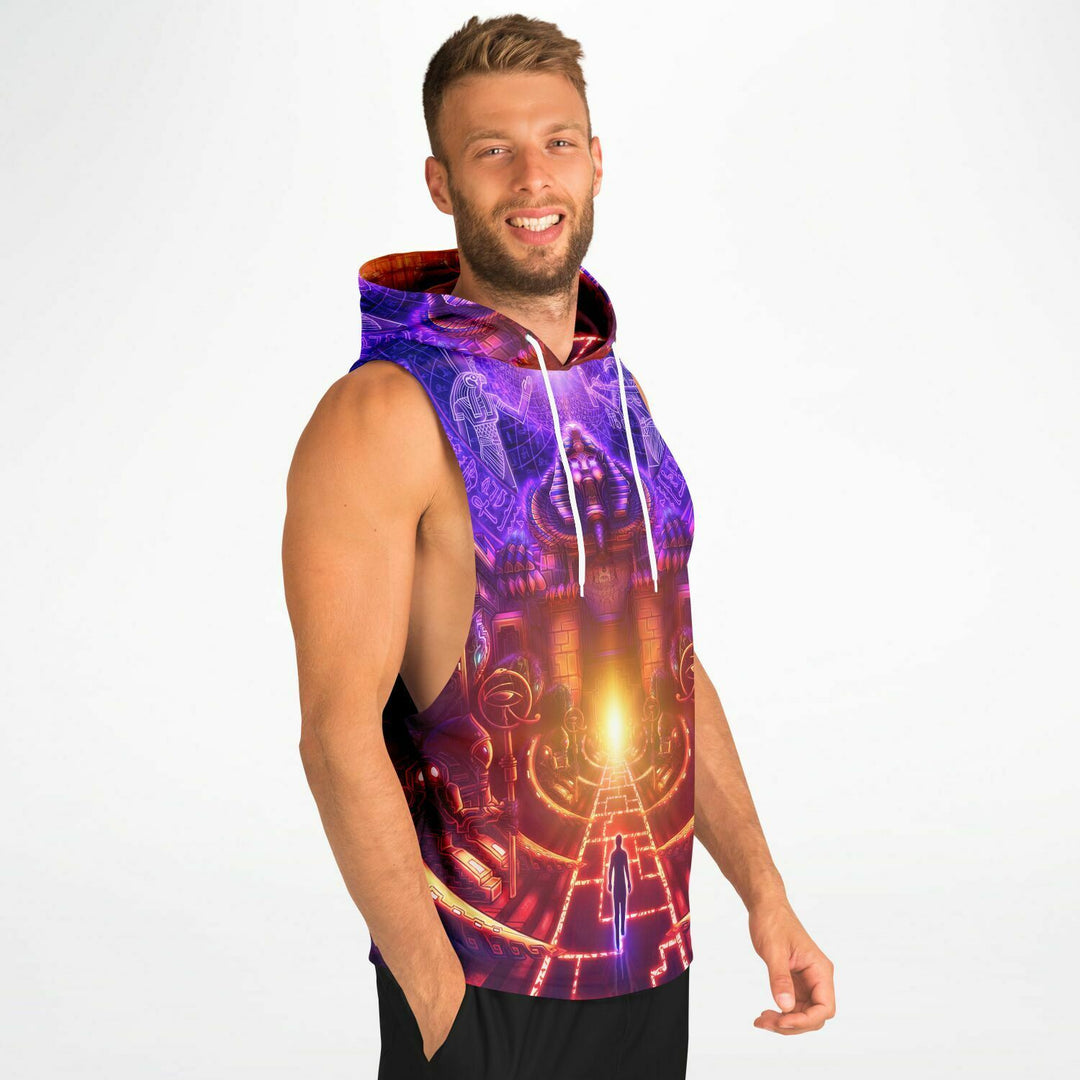 KEY IS WITHIN Fashion Drop Armhole Hoodie - SALVIA DROID