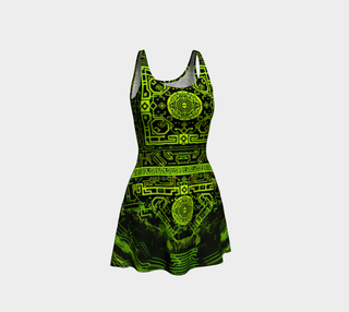 NEON GREENS FLARE DRESS