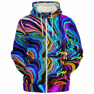 ELECTRO TRANCE Microfleece Ziphoodie | Psychedelic Pour House