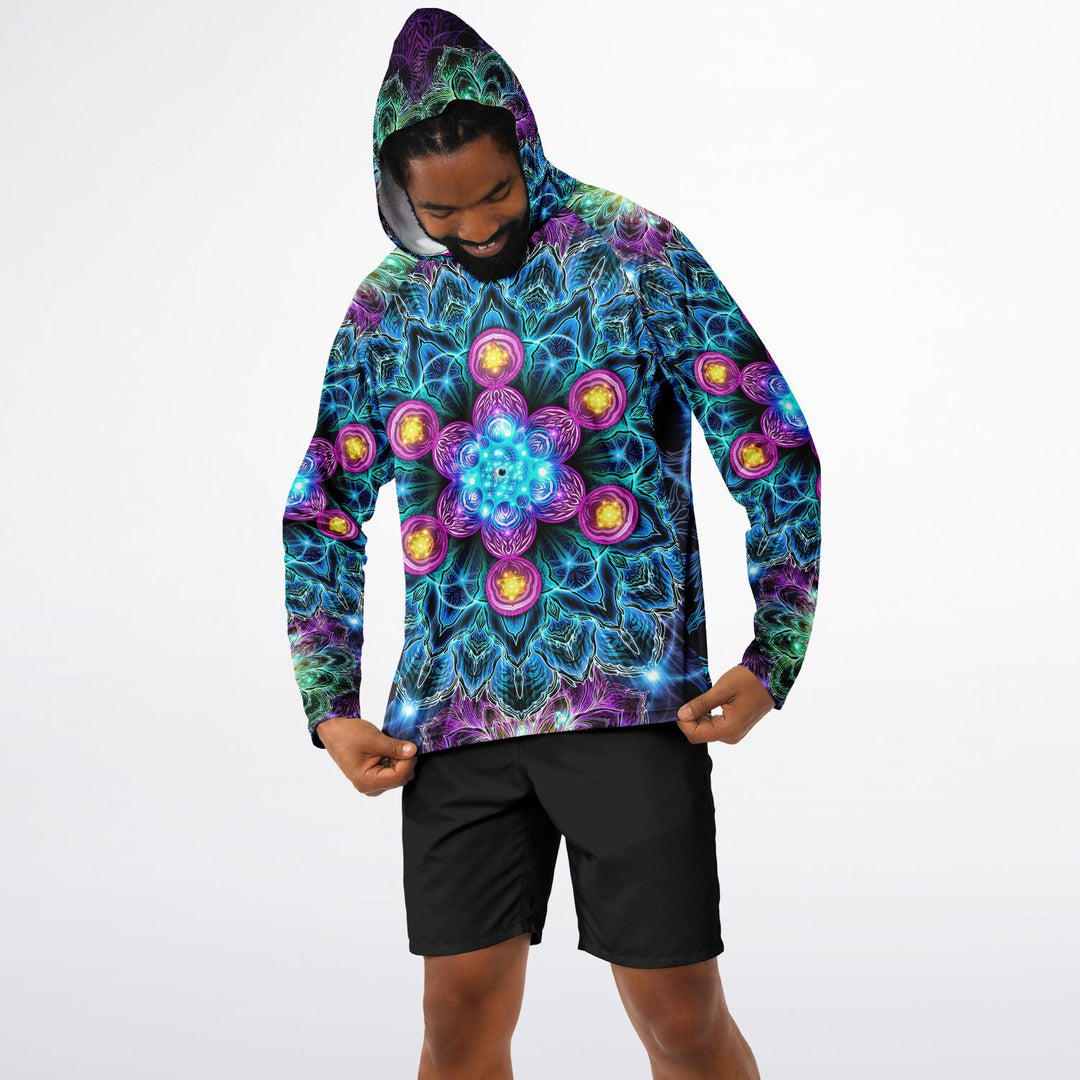 SEED OF LIFE Men's Long Sleeve Hooded Performance Shirt