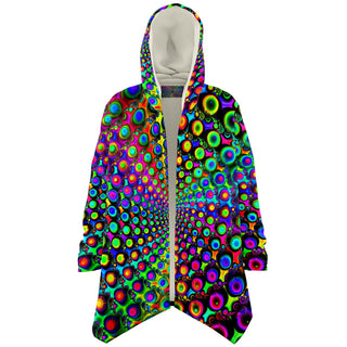 PSYCHEDELIC DOTS Microfleece Cloak - PSYCHEDELIC POUR HOUSE