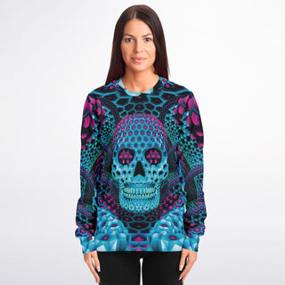 CYAN SKULL Fashion Sweatshirt - AOP | PSYPEPPER