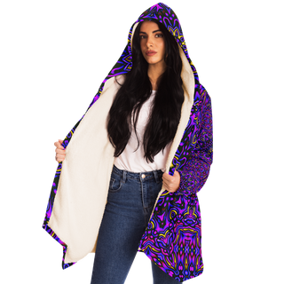 Fuchsia Fields - Imran -Microfleece Cloak - AOP