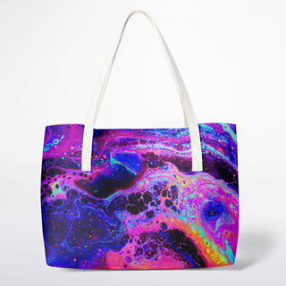 Psychedelic Rainbow Shopper Tote Bag - Psychedelic Pour House