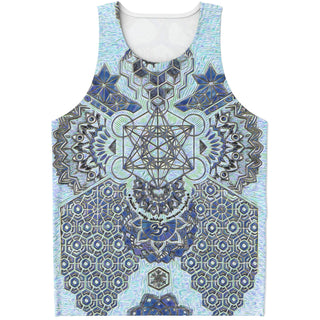 BLUE GEOMETRIC Unisex Tank Top - MIL ET UNE