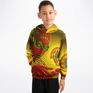 THE MOTHER Athletic Kids Hoodie - SALVIA DROID