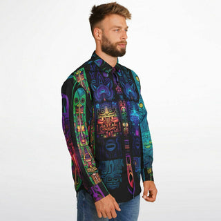 UNDERWORLD Long Sleeve Button Down Shirt - ACIDMATH AI