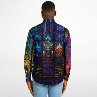BARDO VIBES Long Sleeve Button Down Shirt - ACIDMATH AI