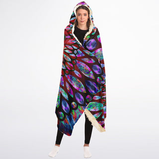 VIBRANT MANDALA Hooded Blanket Sherpa