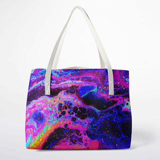 Psychedelic Rainbow Shopper Tote Bag - Psychedelic Pour House