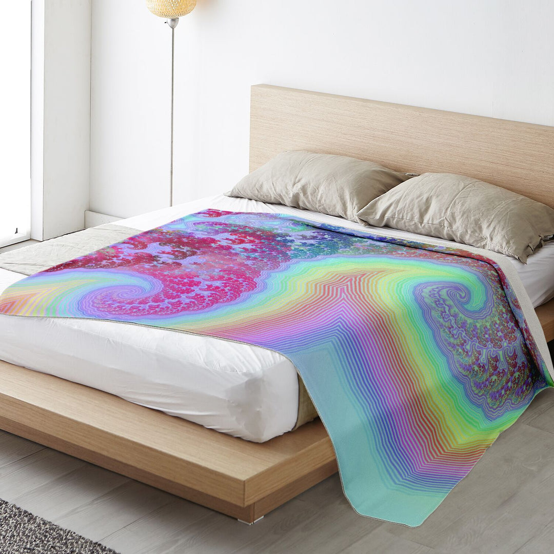 RAINBOW SWIRL Premium Microfleece Blanket