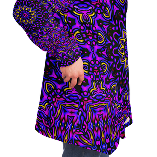 Fuchsia Fields - Imran -Microfleece Cloak - AOP