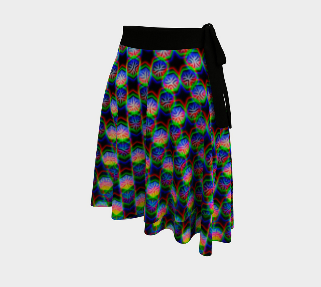 Black Stars & Hexagons | Wrap Skirt | PatternNerd