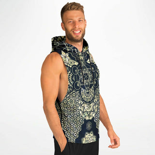 GEOMETRIC GOLD Fashion Drop Armhole Hoodie - MIL ET UNE