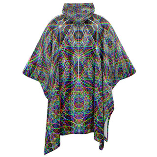 METATRONS CUBE Flannel Blanket Poncho | PATTERN NERD