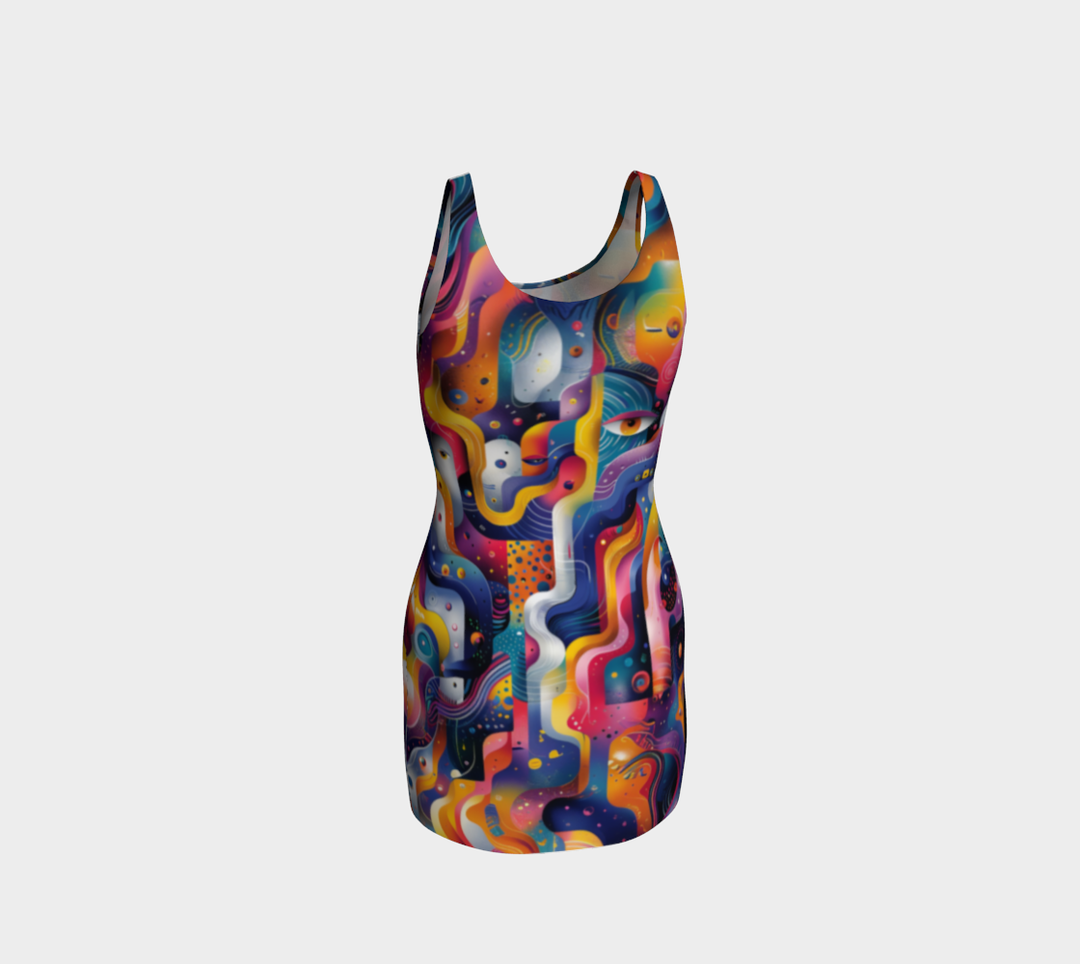 ACID DRIP BODYCON DRESS  | ACIDMATH AI