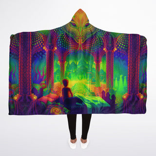 PADWAN Hooded Blanket Micro Fleece - SALVIA DROID