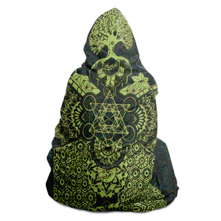 GREEN GEOMETRIC Hooded Blanket - MIL ET UNE