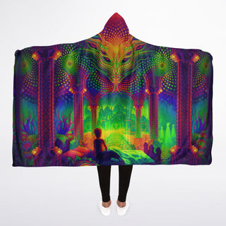 PADWAN Hooded Blanket Sherpa - SALVIA DROID