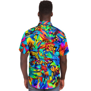 JUNGLE COLOR Short Sleeve Button Down Shirt - Robert Hruska