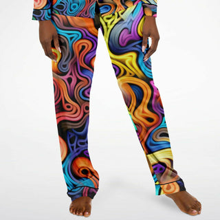 SLITHERING Women's Satin Pajamas | ACIDMATH AI