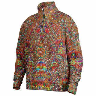 MANDALA Heavyweight Oversized Quarter Zip Sweatshirt - LACHLAN WARDLAW