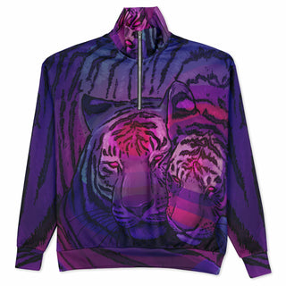 TIGER LOVE Heavyweight Oversized Quarter Zip Sweatshirt - PHAZED