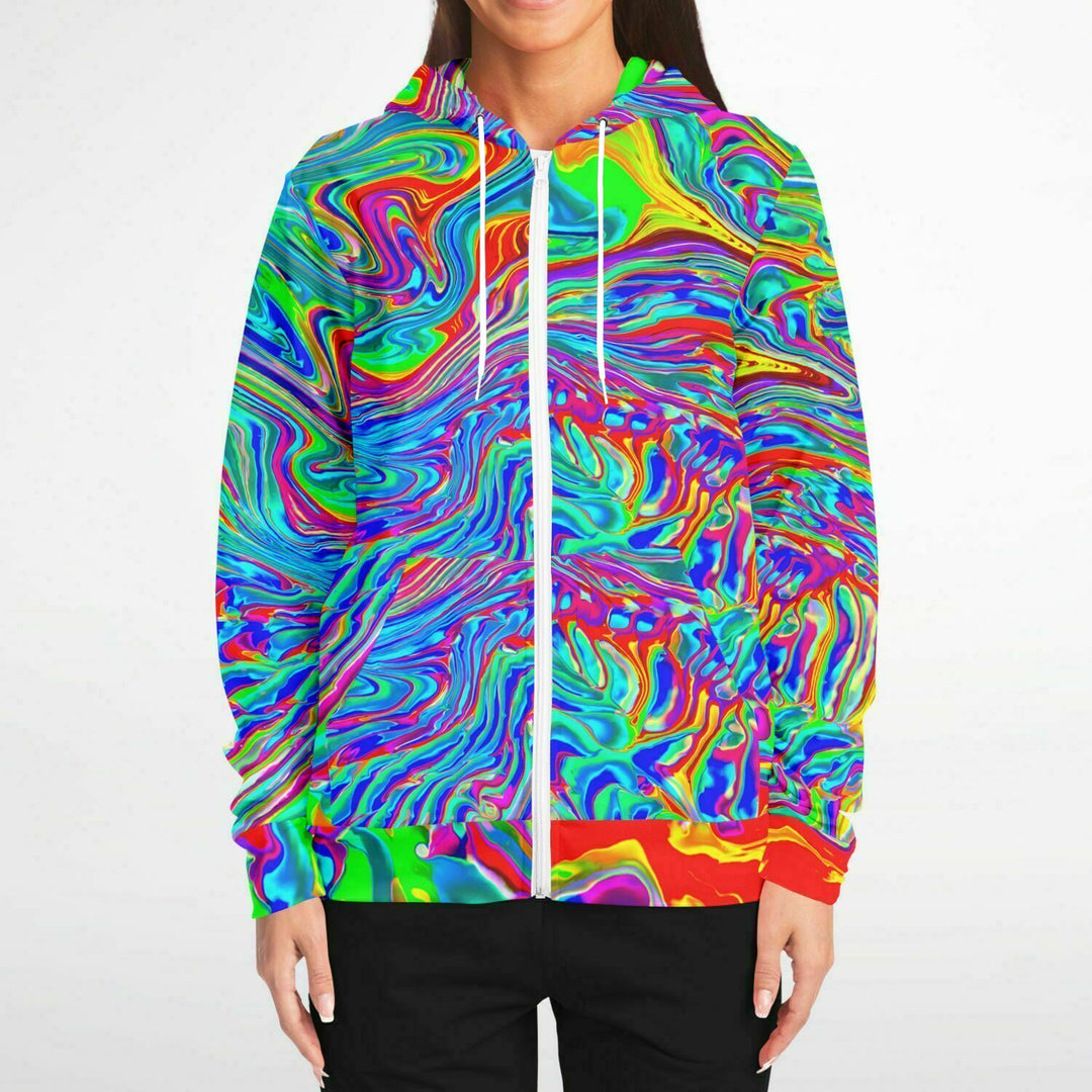 BLOOM Fashion Zip-Up Hoodie | Psychedelic Pour House