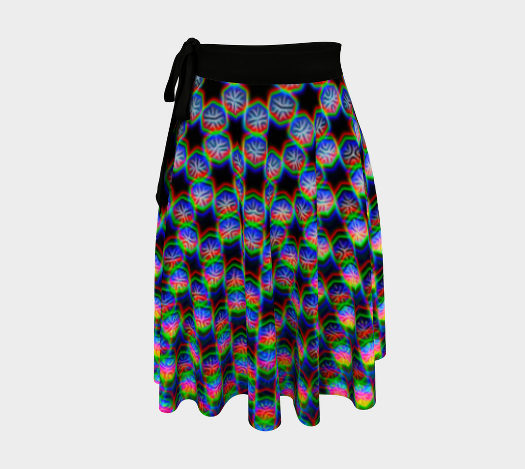 Black Stars & Hexagons | Wrap Skirt | PatternNerd