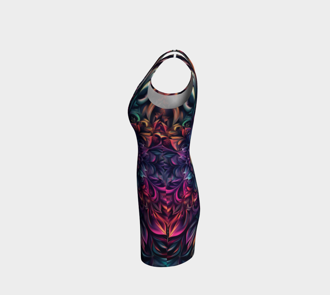 FLOWER BLOOM BODYCON DRESS  | ACIDMATH AI