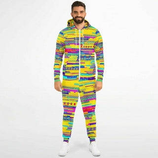 GLITCH SUBMARINE Fashion Ziphoodie & Jogger - AOP | ARTDESIGNWORKS