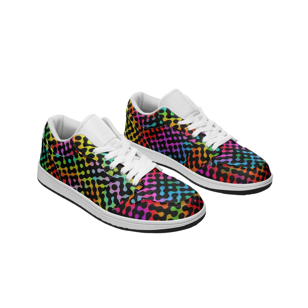 MICRODOTS Unisex Low Top Leather Sneakers | ARTDESIGNWORKS